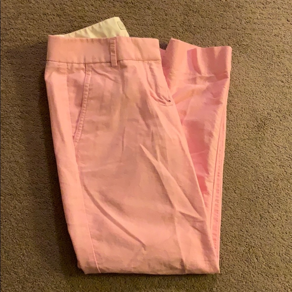 Pink J Crew ankle pants